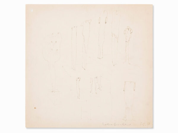 Lothar Fischer, India Ink Drawing, Sketch (5.9.73), 1973