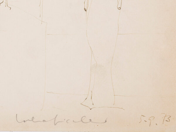 Lothar Fischer, India Ink Drawing, Sketch (5.9.73), 1973 - Image 2