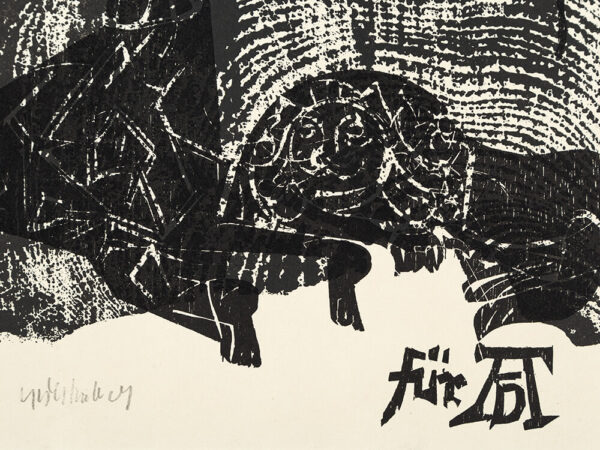 HAP Grieshaber, Hieronymus, Woodcut in Colors, 1971 - Image 2