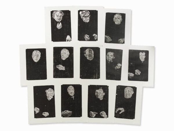 Matthias Mansen, Symposion (Köpfe), 12 Woodcuts, 1999