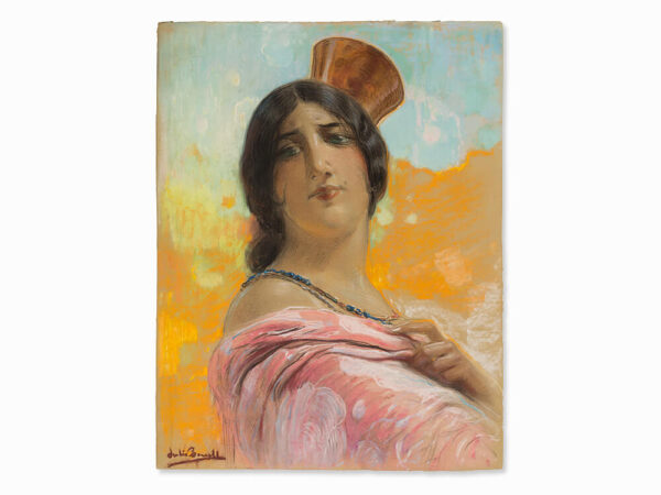 Julio Borrell Pla (1877-1957), Spanish Woman, Pastel, 20th C. - Image 2