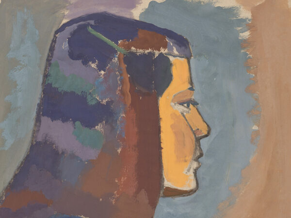 Rudolf Petrik, Gouache, Portrait of a Woman, c. 1950 - Image 5