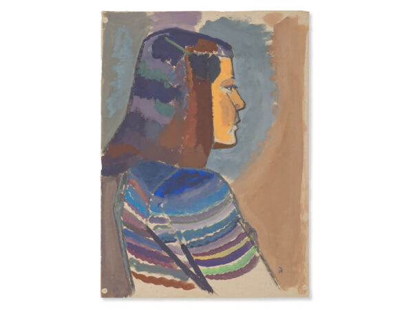 Rudolf Petrik, Gouache, Portrait of a Woman, c. 1950