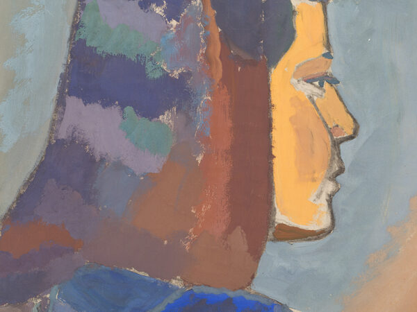Rudolf Petrik, Gouache, Portrait of a Woman, c. 1950 - Image 3