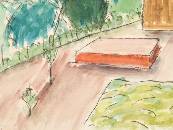 Rudolf Petrik, Gardens, Watercolor, Austria, c. 1950 - Image 3