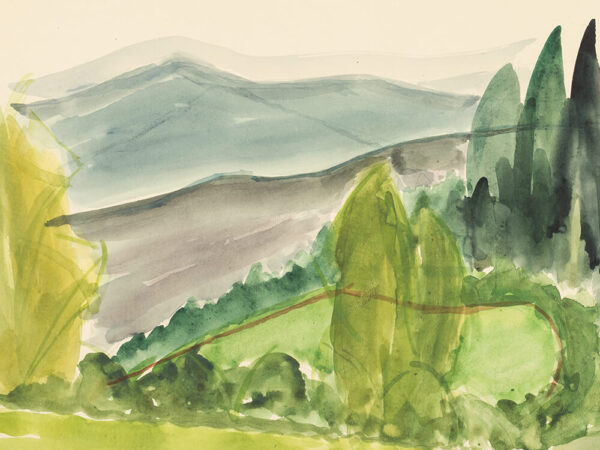 Rudolf Petrik, Alpine Landscape, Watercolor, c. 1950 - Image 2