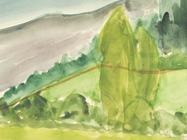 Rudolf Petrik, Alpine Landscape, Watercolor, c. 1950 - Image 4
