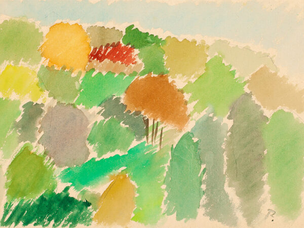 Rudolf Petrik, Autumn Forest, Watercolor, Austria, c.1950 - Image 2