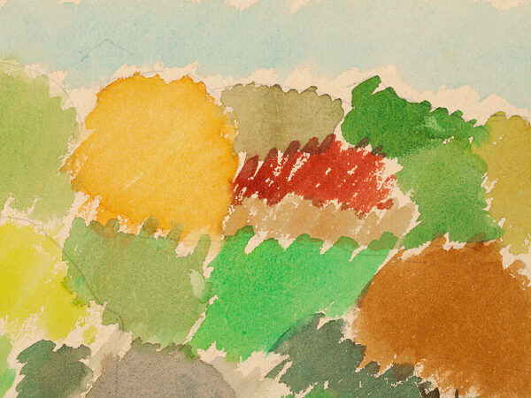 Rudolf Petrik, Autumn Forest, Watercolor, Austria, c.1950 - Image 4