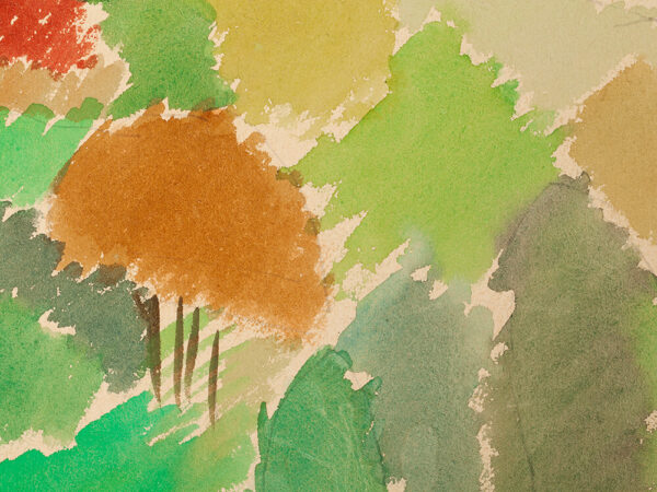 Rudolf Petrik, Autumn Forest, Watercolor, Austria, c.1950 - Image 3