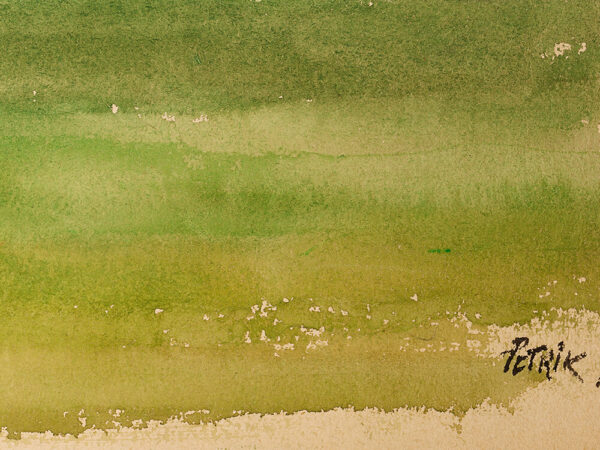 Rudolf Petrik, Landscape with Farm, Watercolor, c. 1950 - Image 4