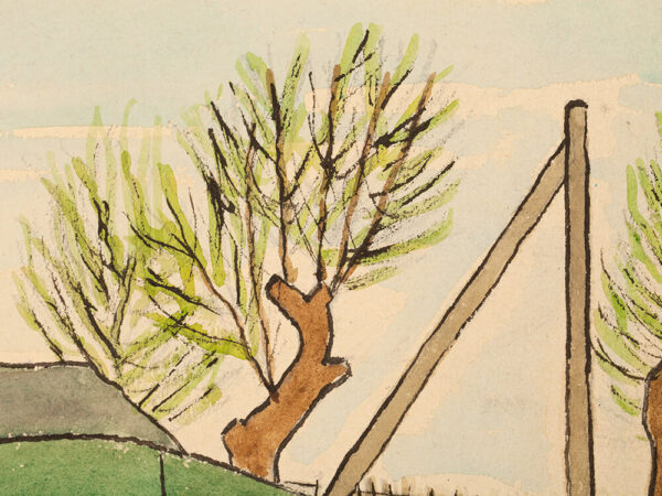 Rudolf Petrik, Landscape with Farm, Watercolor, c. 1950 - Image 2