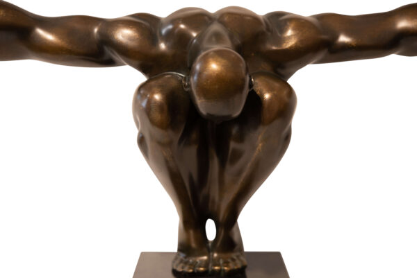 Sculpture The Athlete on marble base | Plastik Skulpture Der Athlet auf Marmorsockel - Image 4