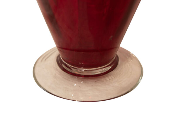 Vase Made of Red Murano Glass | Murano Vase/Pokal rotes Glas, nicht signiert - Image 4