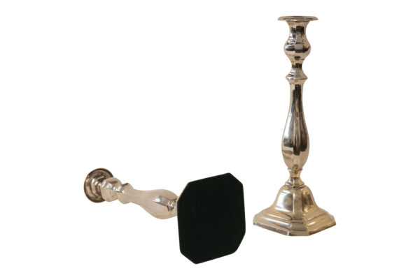 Two Silver Plated Candlesticks | 2 versilberte Kerzenständer - Image 4