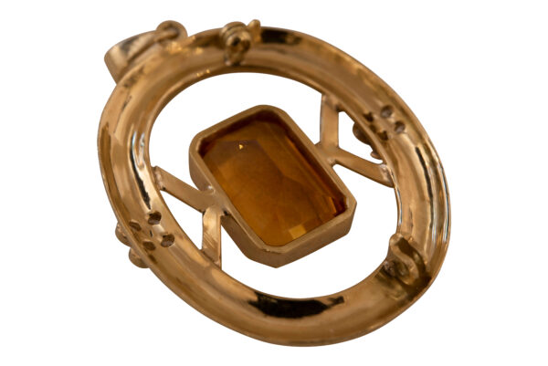 Anhänger Brosche GG mit Brillanten und Citrin | Pendant Brooch with Diamonds and Citrine - Image 3