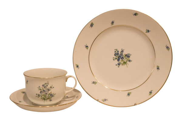 Augarten Porzellan ein Gedeck Dekor Biedermeier Girlande | Augarten Porcelain One Place Setting Decor Biedermeier Garland
