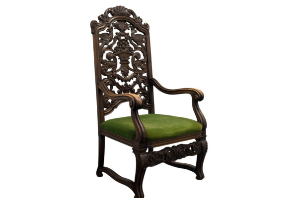 Armchair with Carved Backrest
