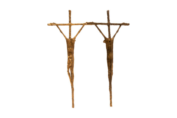 2 Crucifixes by Erwin Huber Oestereicher Katholikentag, 1983