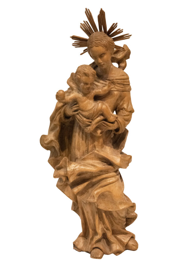 Wooden Sculpture Marai with Child