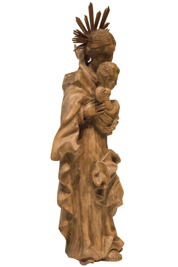 Wooden Sculpture Marai with Child - Image 6