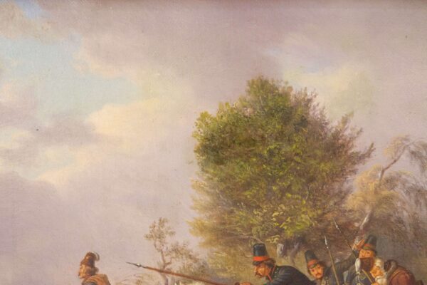 Artist of the 19th Century War Scene with Solads - Image 3