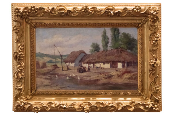 Probably Heinrich Hiller (1846-1912), Rural Landscape with Farmstead