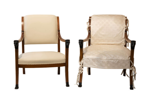 Pair of Lounge Chairs, probably England | Paar Lounge Sessel vermutlich England Stilmöbel um 1950 - Image 3