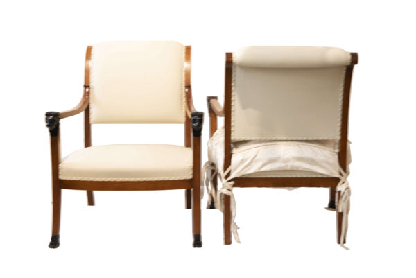 Pair of Lounge Chairs, probably England | Paar Lounge Sessel vermutlich England Stilmöbel um 1950 - Image 4