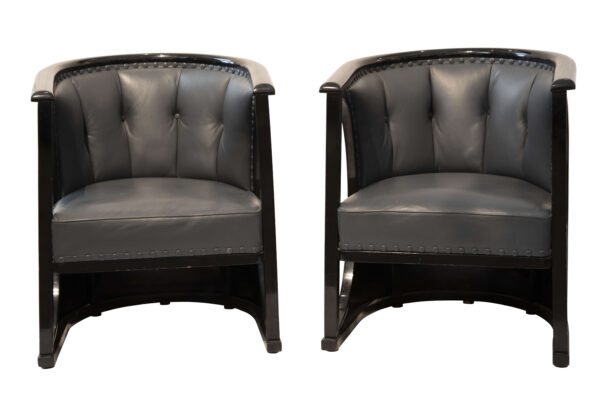 2 Art Deco Armchairs Josef Hoffmann School | Zwei  Sessel Schule Josef Hoffmann