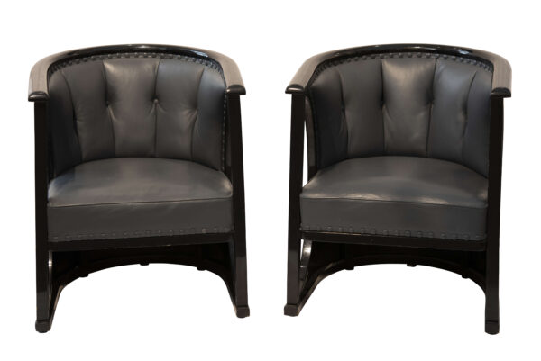 2 Art Deco Armchairs Josef Hoffmann School | Zwei  Sessel Schule Josef Hoffmann - Image 2