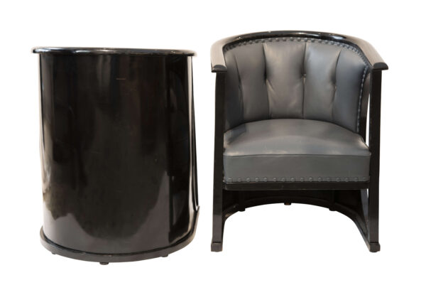2 Art Deco Armchairs Josef Hoffmann School | Zwei  Sessel Schule Josef Hoffmann - Image 4