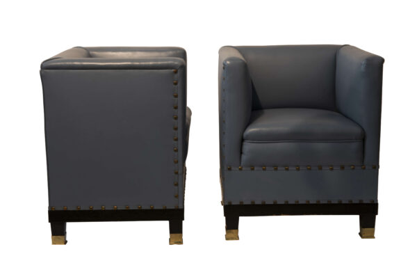 Two Cube Armchairs Designed by Josef Hoffmann | Zwei Kubus Sessel Schule Josef Hoffmann - Image 2