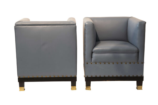 Two Cube Armchairs Designed by Josef Hoffmann | Zwei Kubus Sessel Schule Josef Hoffmann - Image 5