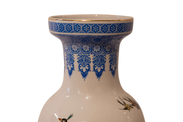 Chinese Vase With Peacock Motif, Ceramic Glazed | Chinesische Vase mit Pfau Motiv Keramik Glasiert - Image 2