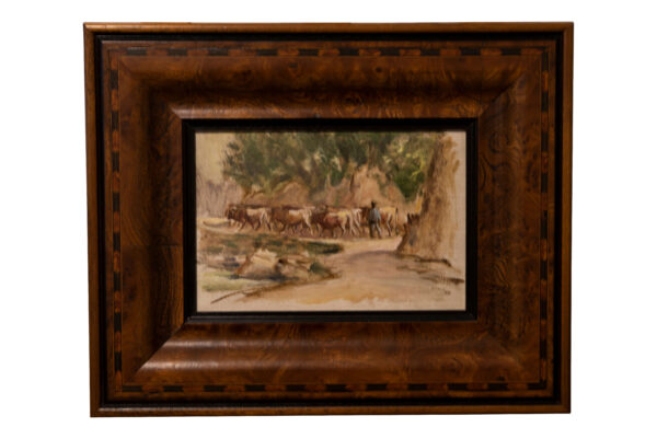 Unknown Artist, Herd of Cows With Shepherd | Unbekanter Künstler, Kuhherde mit Hirte