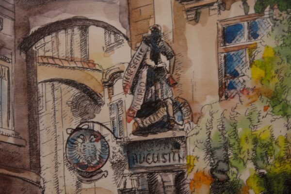 Unbekannter Maler Statue vom  Lieben Augustin | Unknown painter statue of Dear Augustine - Image 3