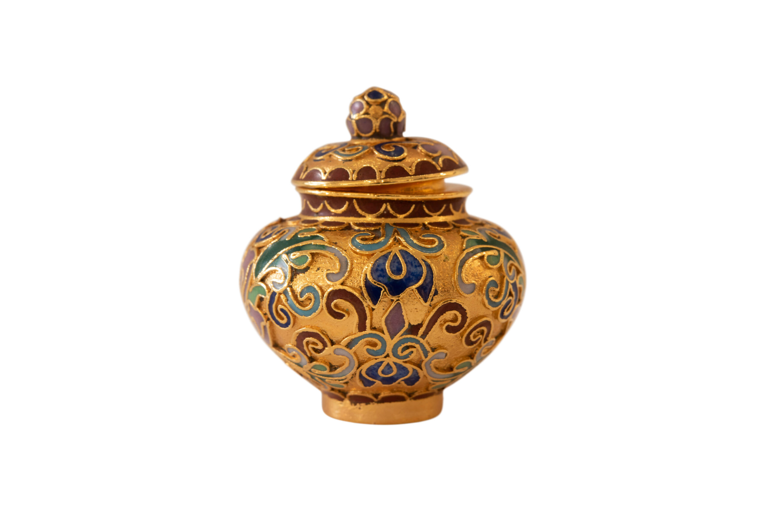 Vintage chinesische Cloisonne Ring- oder Schmuckdose | Vintage Chinese Cloisonne Ring or Jewelry Holder - Image 2