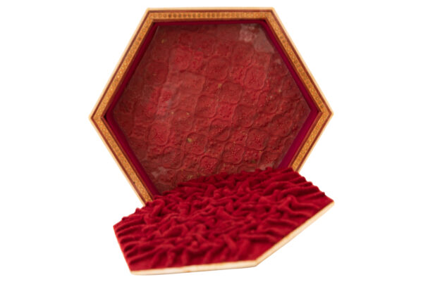 Sechseckige Aufbewahrungs Kiste mit Khatam Muster | Hexagonal Storage Box with Khatam Pattern - Image 5