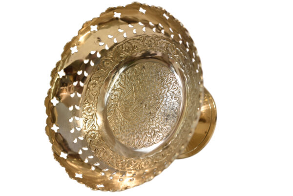Metall Fuß Schale, Messing | Metal Foot Bowl - Image 2