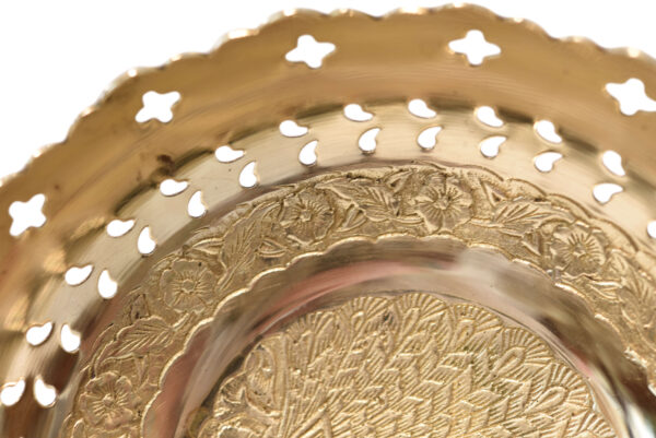 Metall Fuß Schale, Messing | Metal Foot Bowl - Image 3