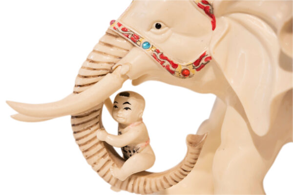 Lachender Buddha auf Elefant | Laughing Buddha on Elephant - Image 4