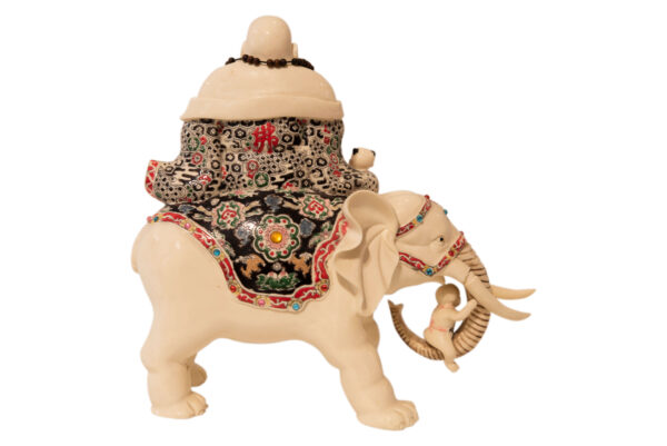 Lachender Buddha auf Elefant | Laughing Buddha on Elephant - Image 5