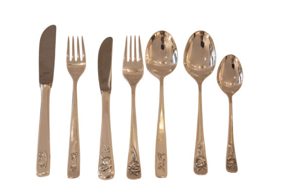 Besteck mit kindlichen Motiven | Cutlery Set Silver Plated with Childish Motifs