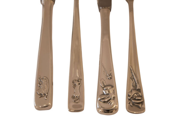 Besteck mit kindlichen Motiven | Cutlery Set Silver Plated with Childish Motifs - Image 2