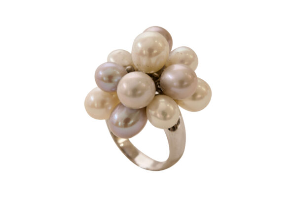 #104 Ring Weißgold mit Süßwasser-Zuchtperlen | White Gold Ring With Freshwater Cultured Pearls