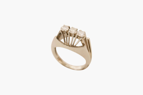 #162 Ring Weißgold mit drei Brillanten | White Gold Ring With Three Diamonds - Image 2
