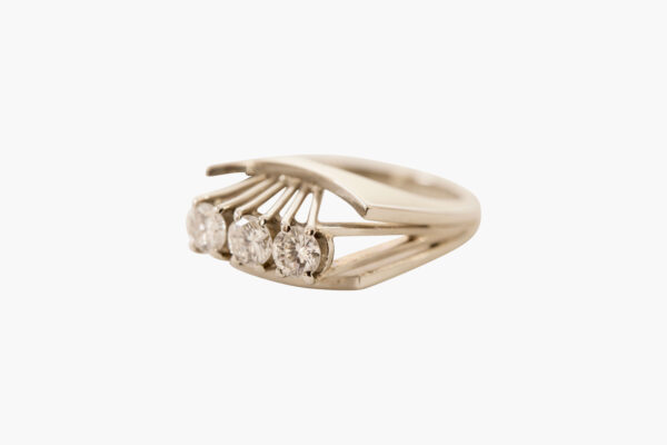 #162 Ring Weißgold mit drei Brillanten | White Gold Ring With Three Diamonds - Image 6