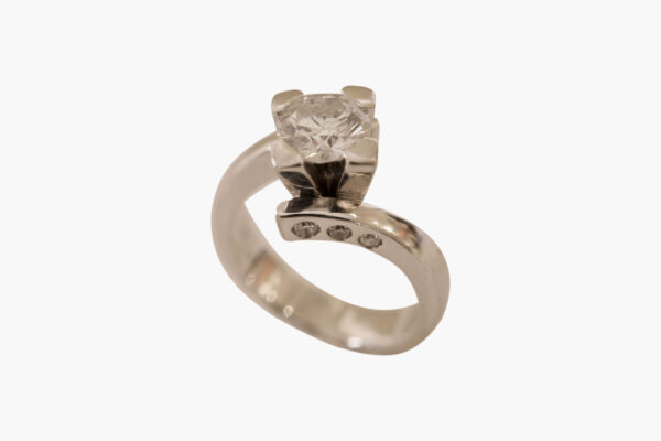 #169 Ring Weißgold mit Brillanten | Ring White Gold With Diamonds - Image 4