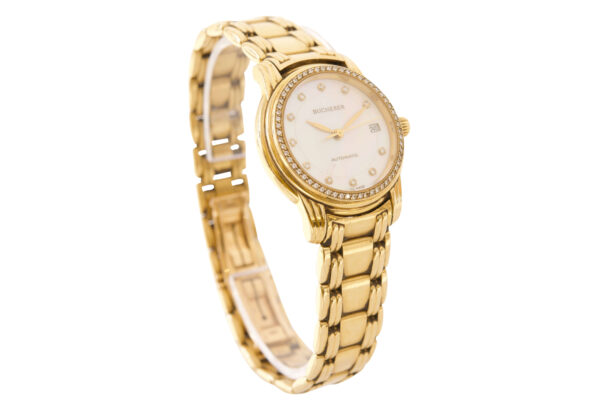 BUCHERER Archimedes Armbanduhr Gelbgold Automatik Datum | Bucherer Archimedes Wristwatch Yellow Gold Automatic Date - Image 4